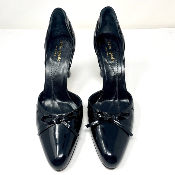 KATE SPADE black patent leather heels, made in Italy, size 8B - Picture 2 of 9
